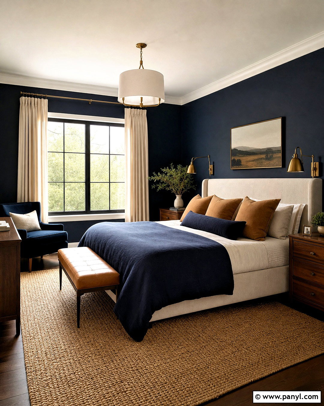 Navy Blue And Beige Bedroom - 20 bedroom color combination ideas