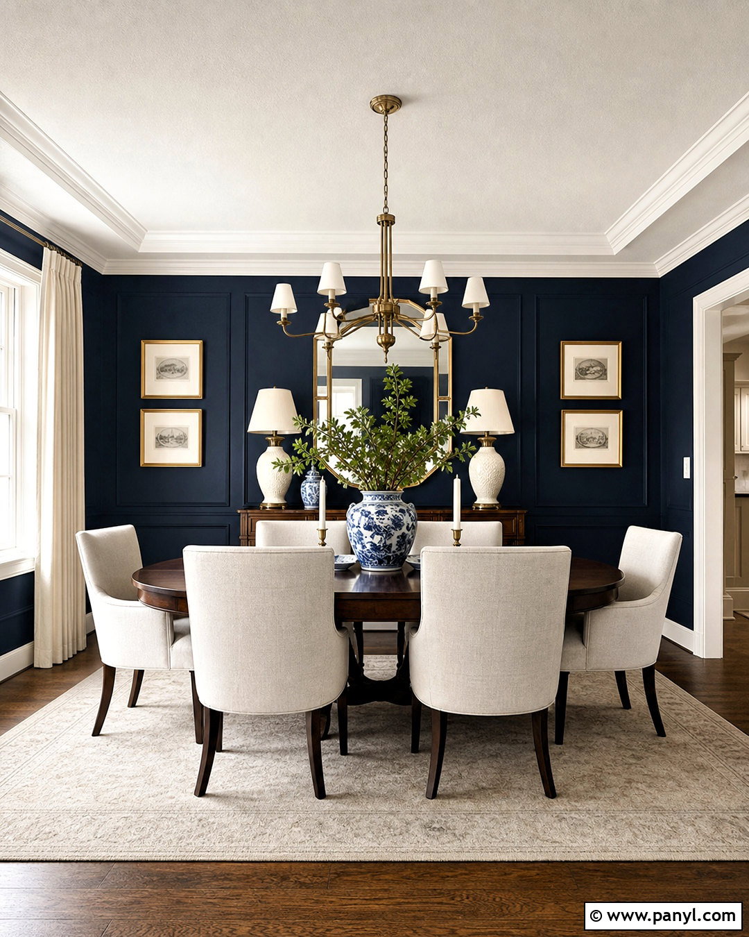 Navy Blue And Cream Dining Room Color Combination - 20 color combinations home ideas