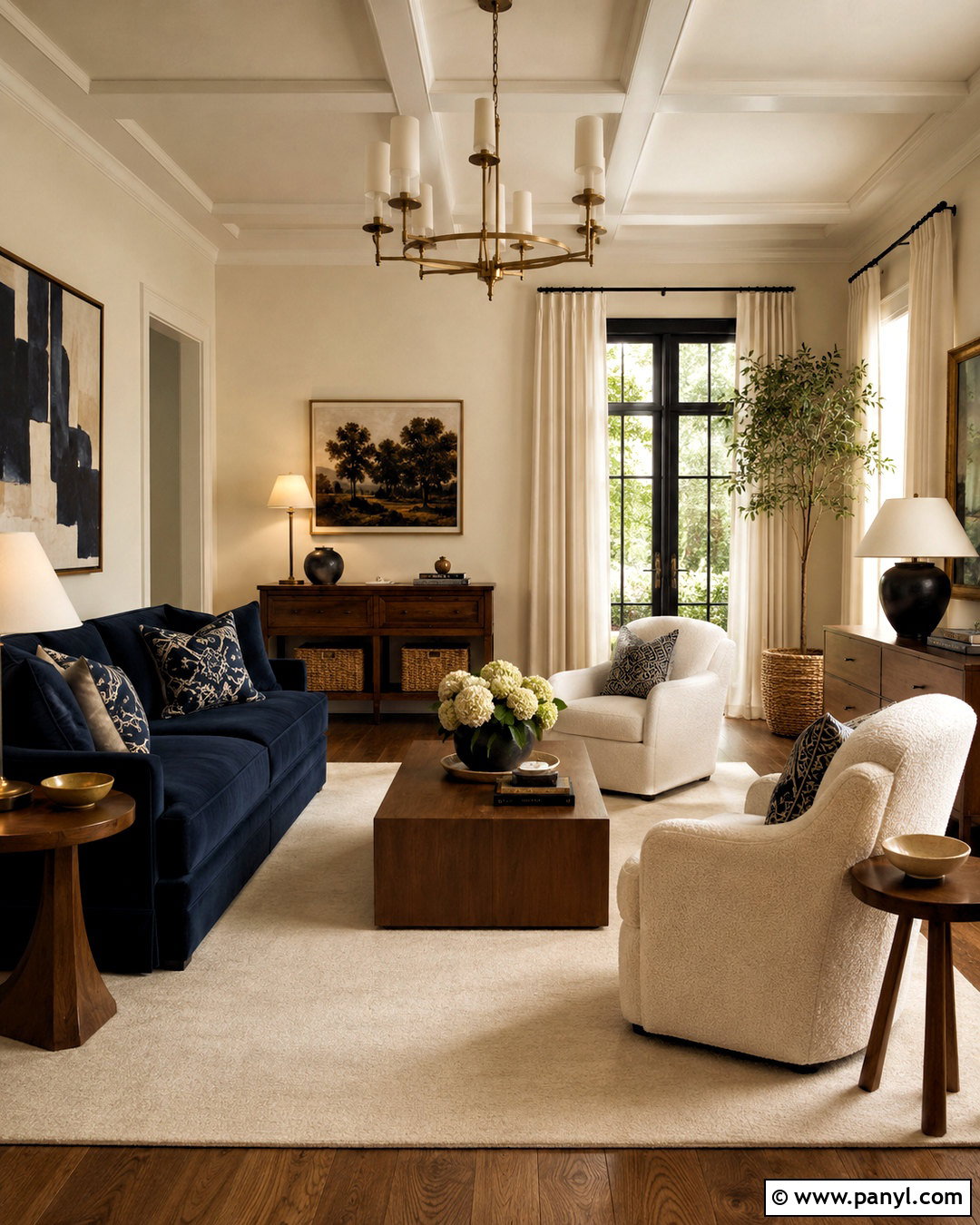 Navy Blue And Cream Living Room - 20 navy blue living room color scheme ideas