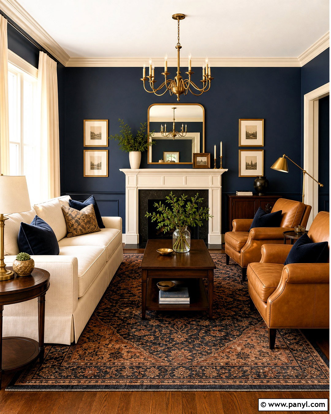 Navy Blue And Cream Living Room Paint - 20 living room paint ideas color schemes