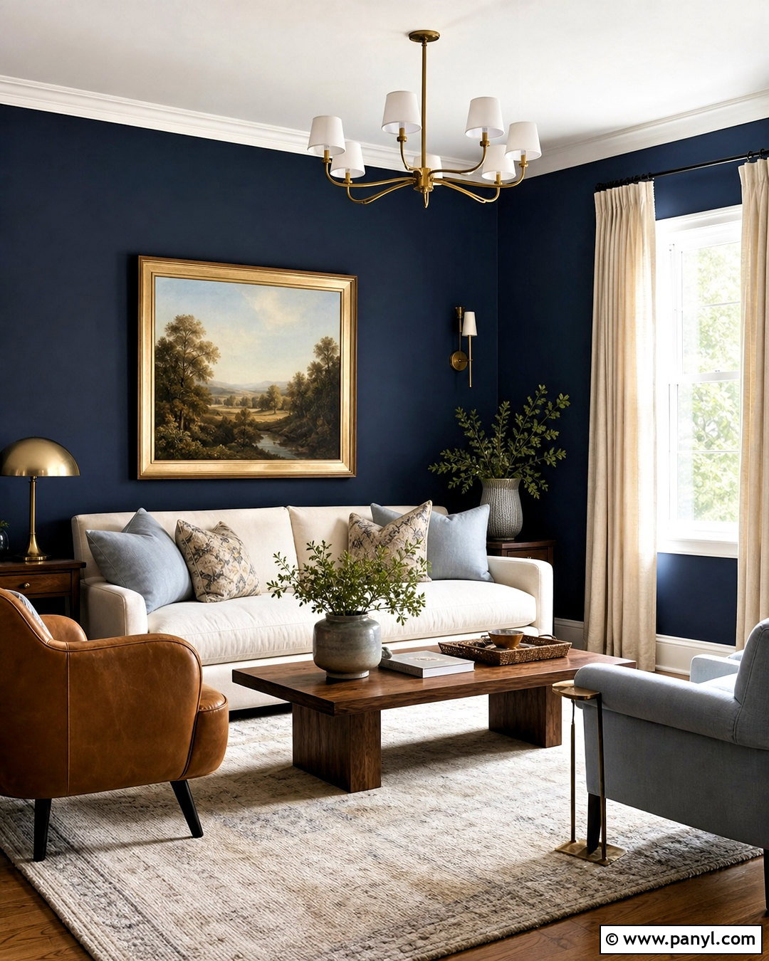 Navy Blue And Cream Room Color Combination - 20 aesthetic room colour combination ideas