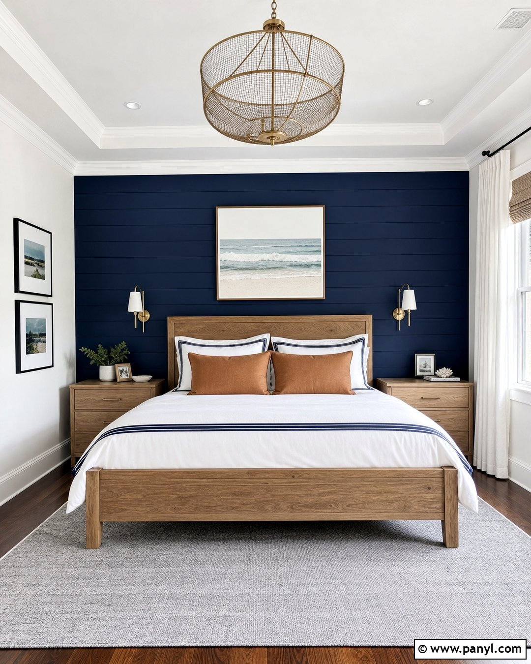 Navy Blue And Crisp White Walls - 25 Wall Paint Color Combination Ideas