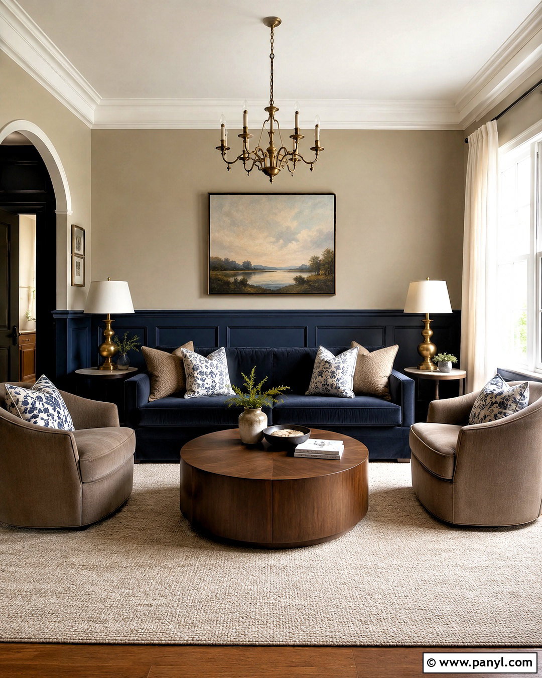 Navy Blue And Greige Living Room - 20 navy blue living room color scheme ideas