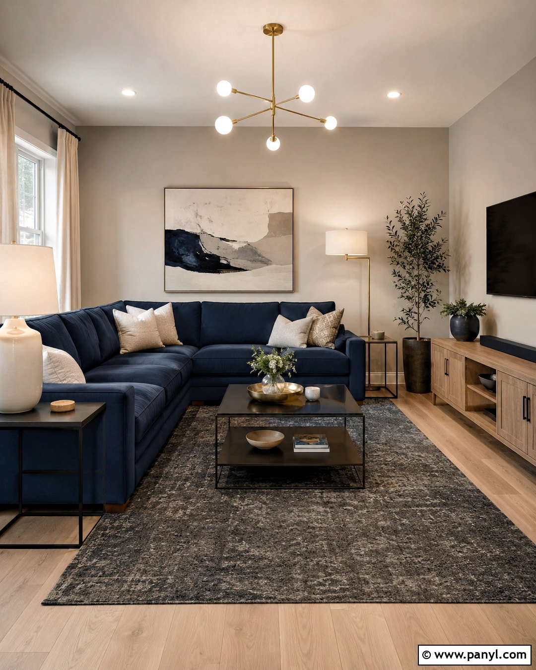 Navy Blue And Light Gray Living Room - 20 navy blue living room color scheme ideas