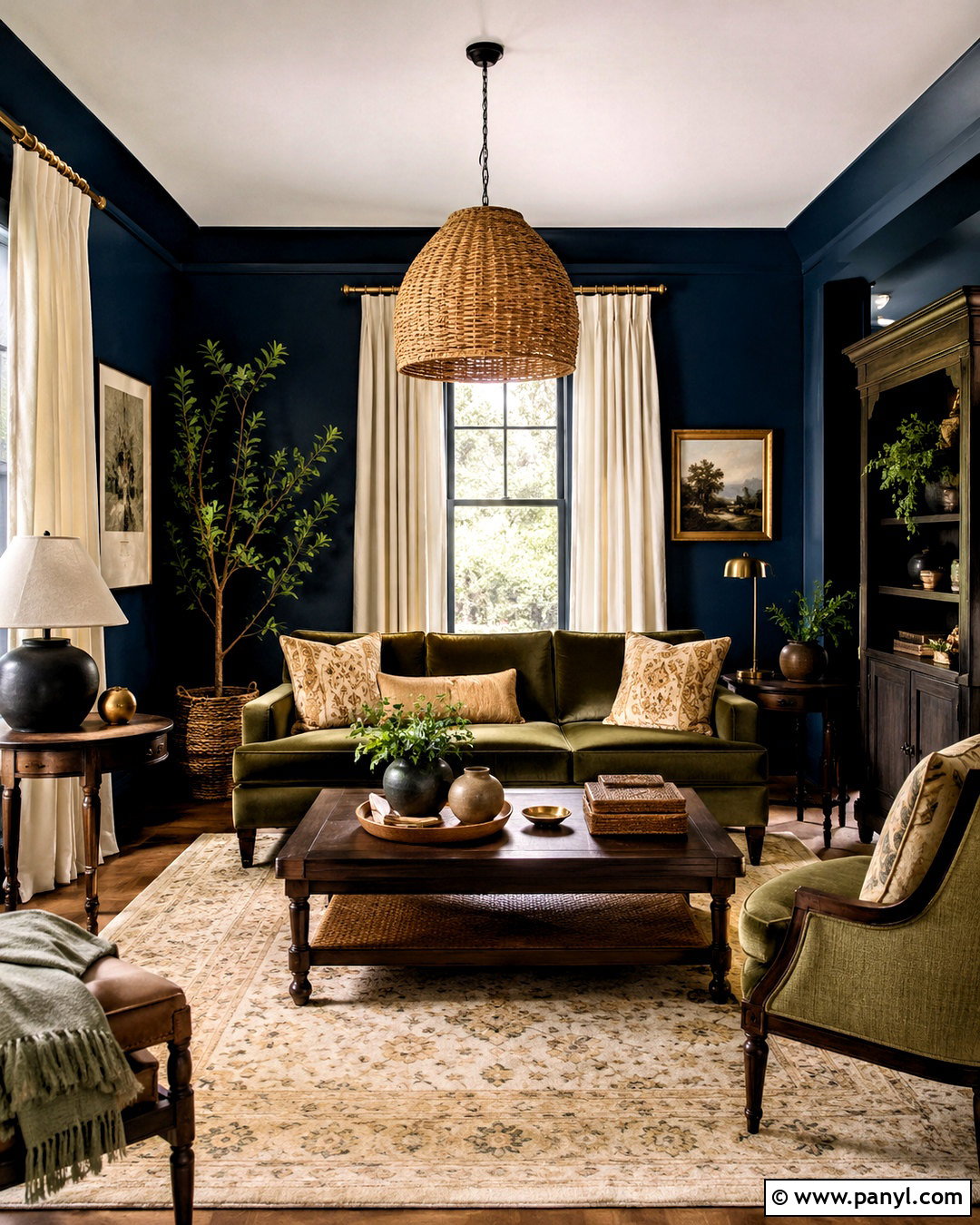 Navy Blue And Olive Green Living Room - 20 navy blue living room color scheme ideas