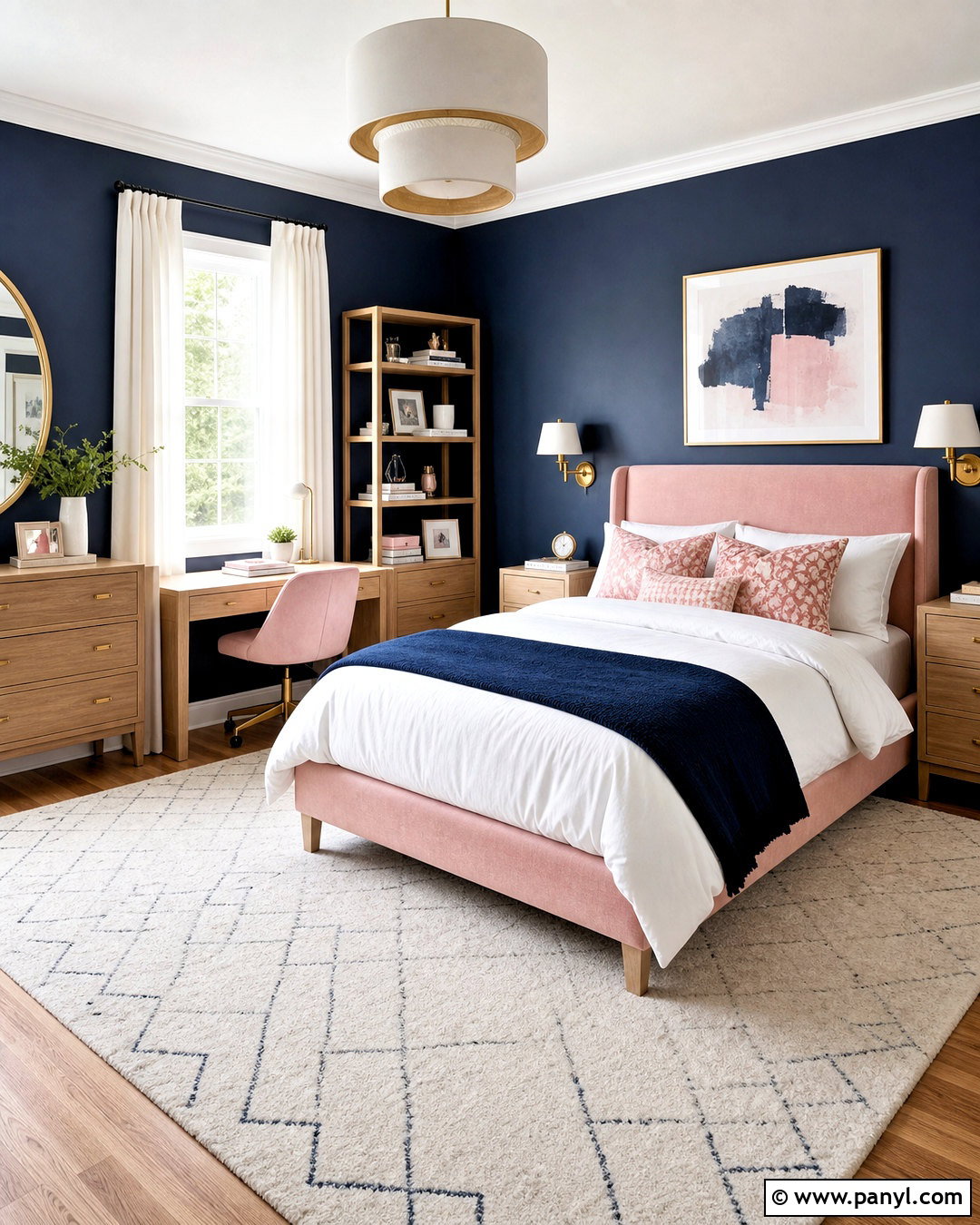 Navy Blue And Pink Girls Bedroom - 20 girls bedroom color ideas