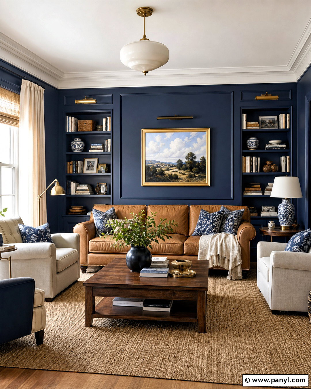 Navy Blue And Soft White Interior Paint Scheme - 20 interior paint colors schemes