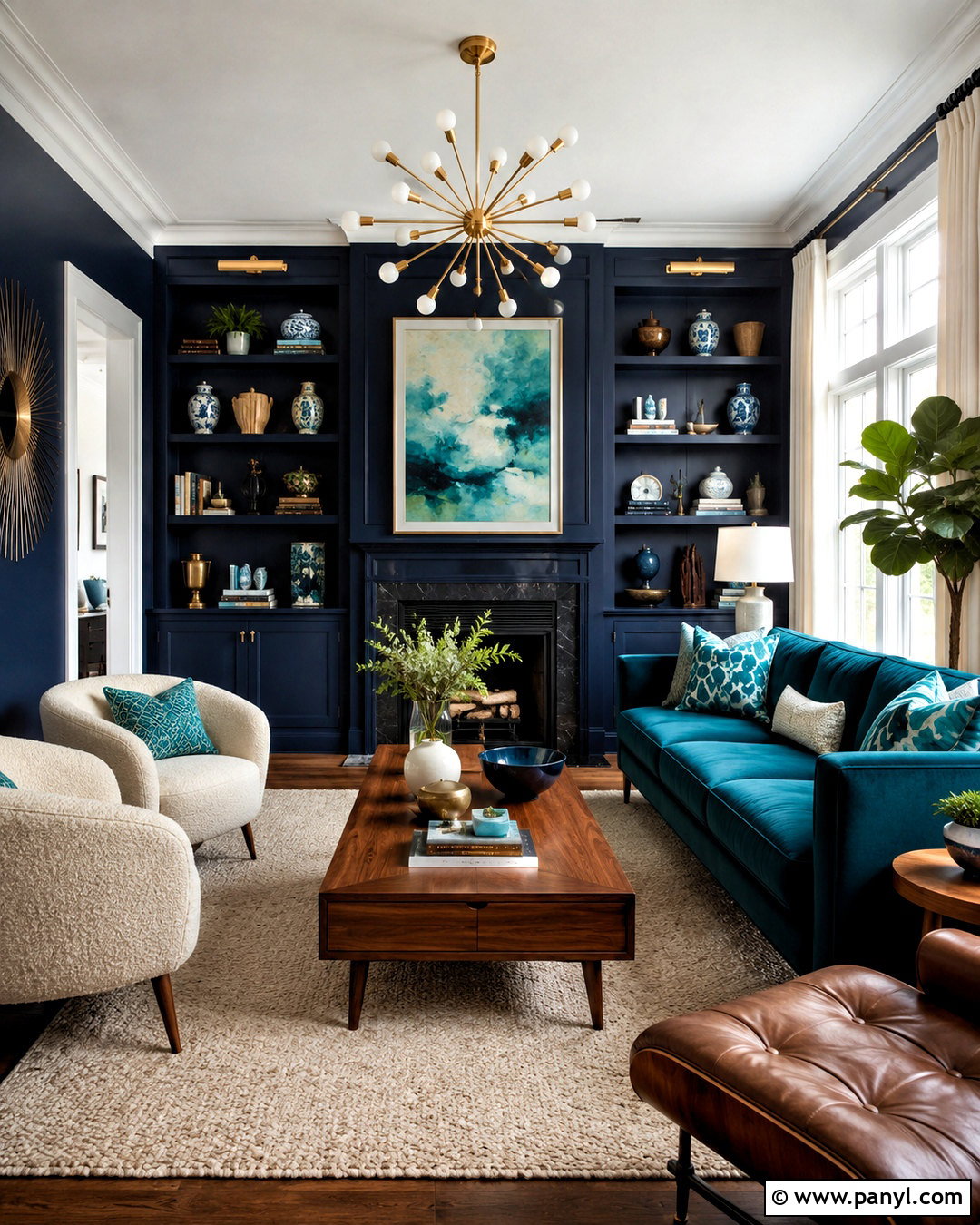 Navy Blue And Teal Living Room - 20 navy blue living room color scheme ideas
