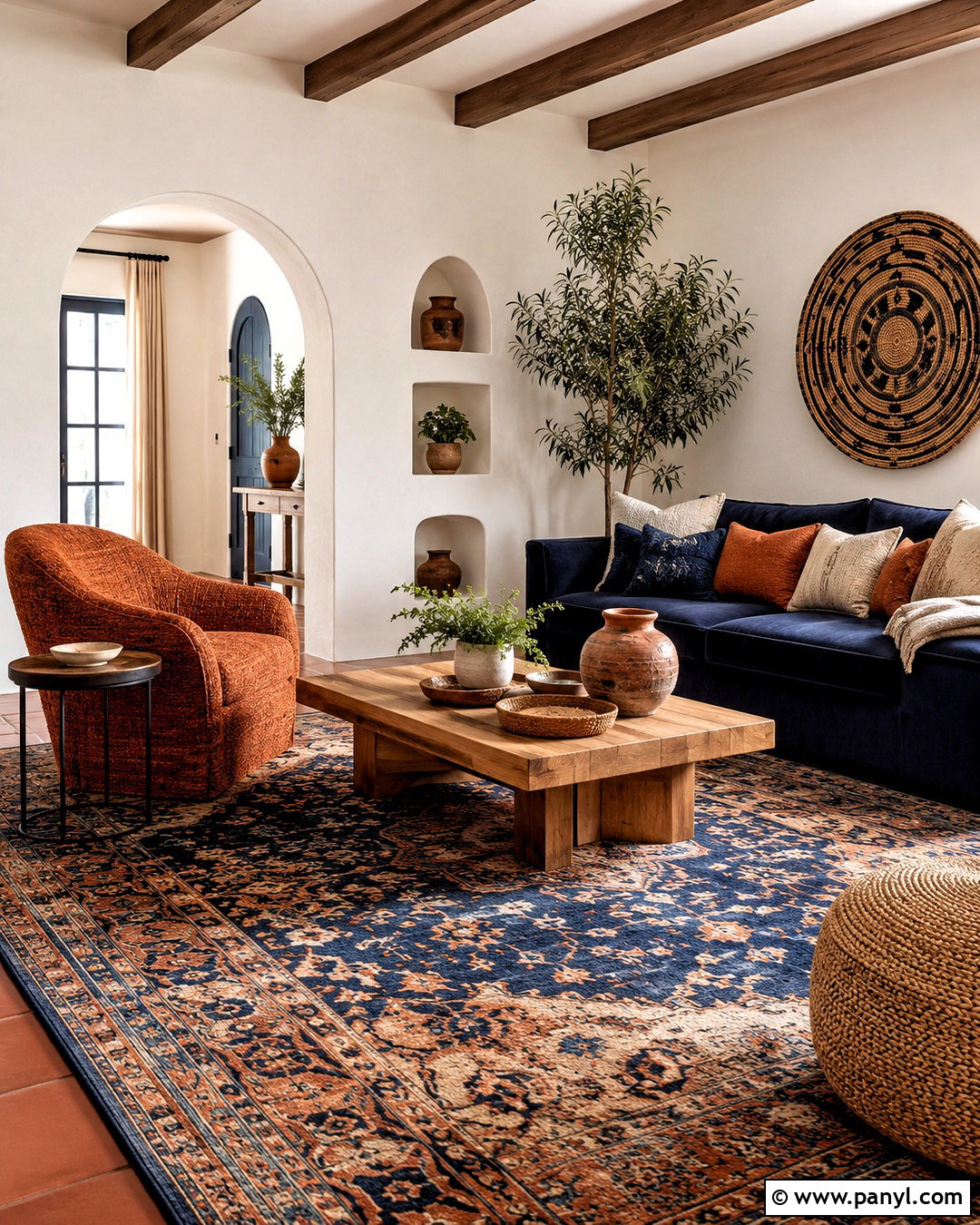 Navy Blue And Terracotta Living Room - 20 navy blue living room color scheme ideas
