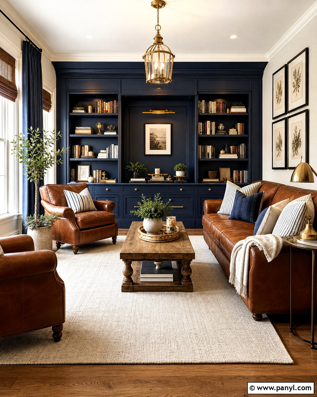 Navy Blue And Warm White Interior Paint Scheme - 20 interior paint schemes