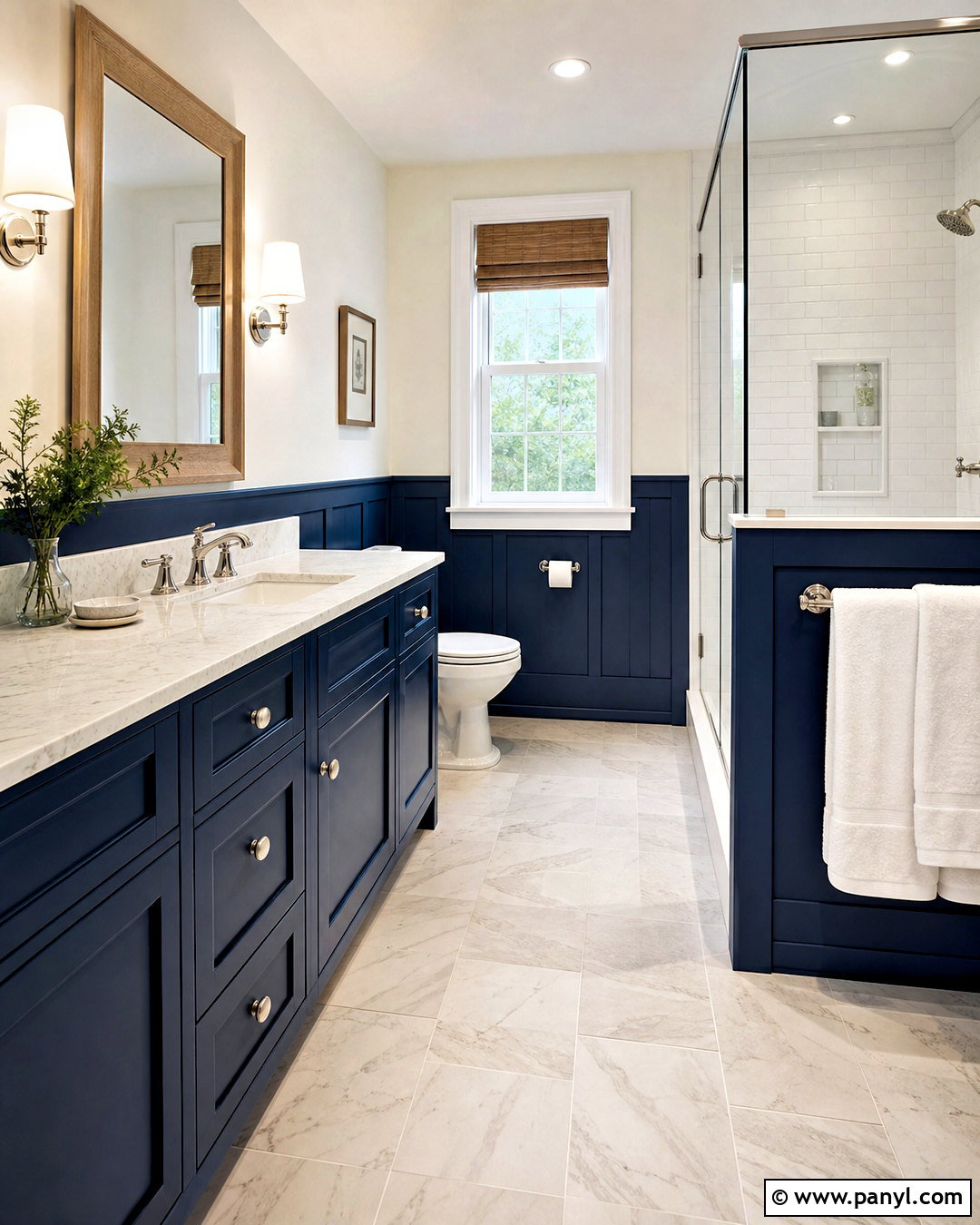 Navy Blue And White Bathroom - 20 bathroom color schemes blue ideas