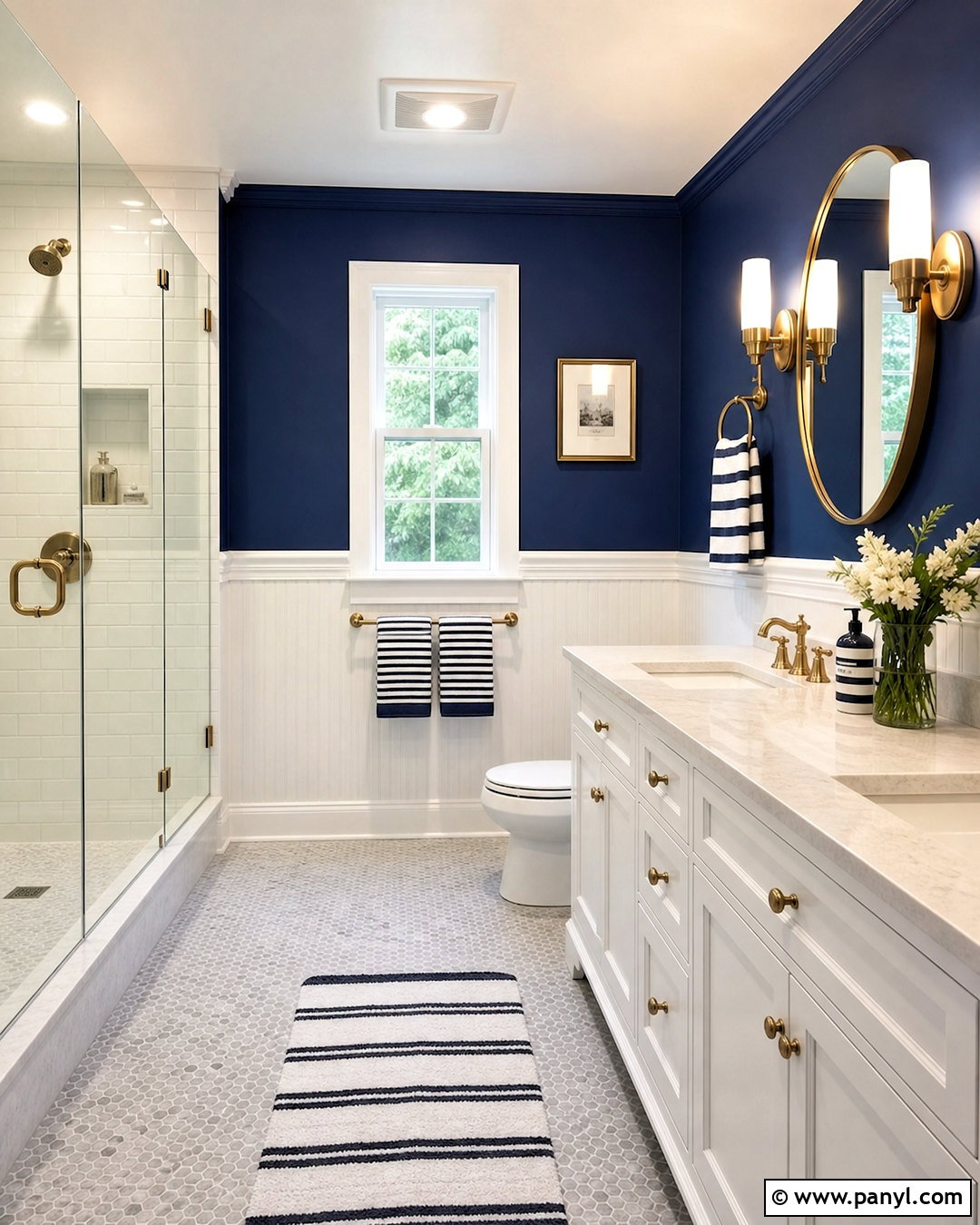 Navy Blue And White Bathroom Paint Scheme - 20 bathroom paint ideas colour schemes