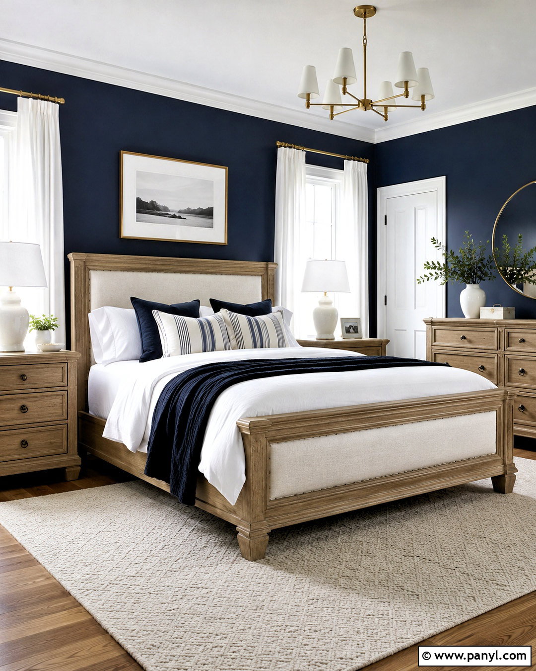 Navy Blue And White Bedroom - 20 blue bedroom color schemes