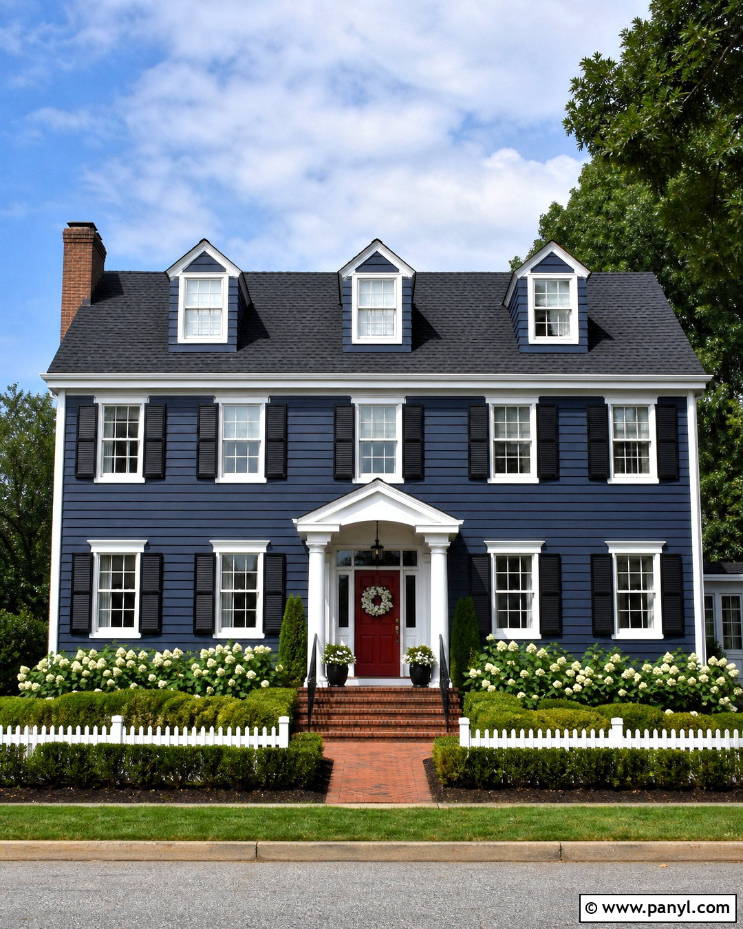 Navy Blue And White Exterior Color Combination - 20 home outer colour combination ideas