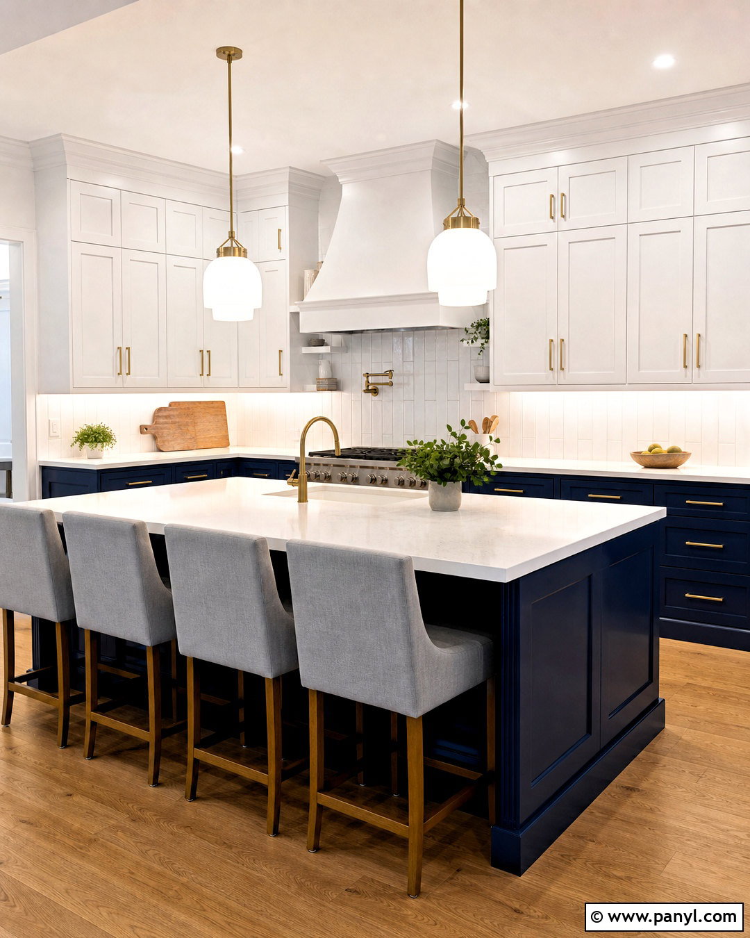 Navy Blue And White Kitchen - 20 kitchen color combinations ideas