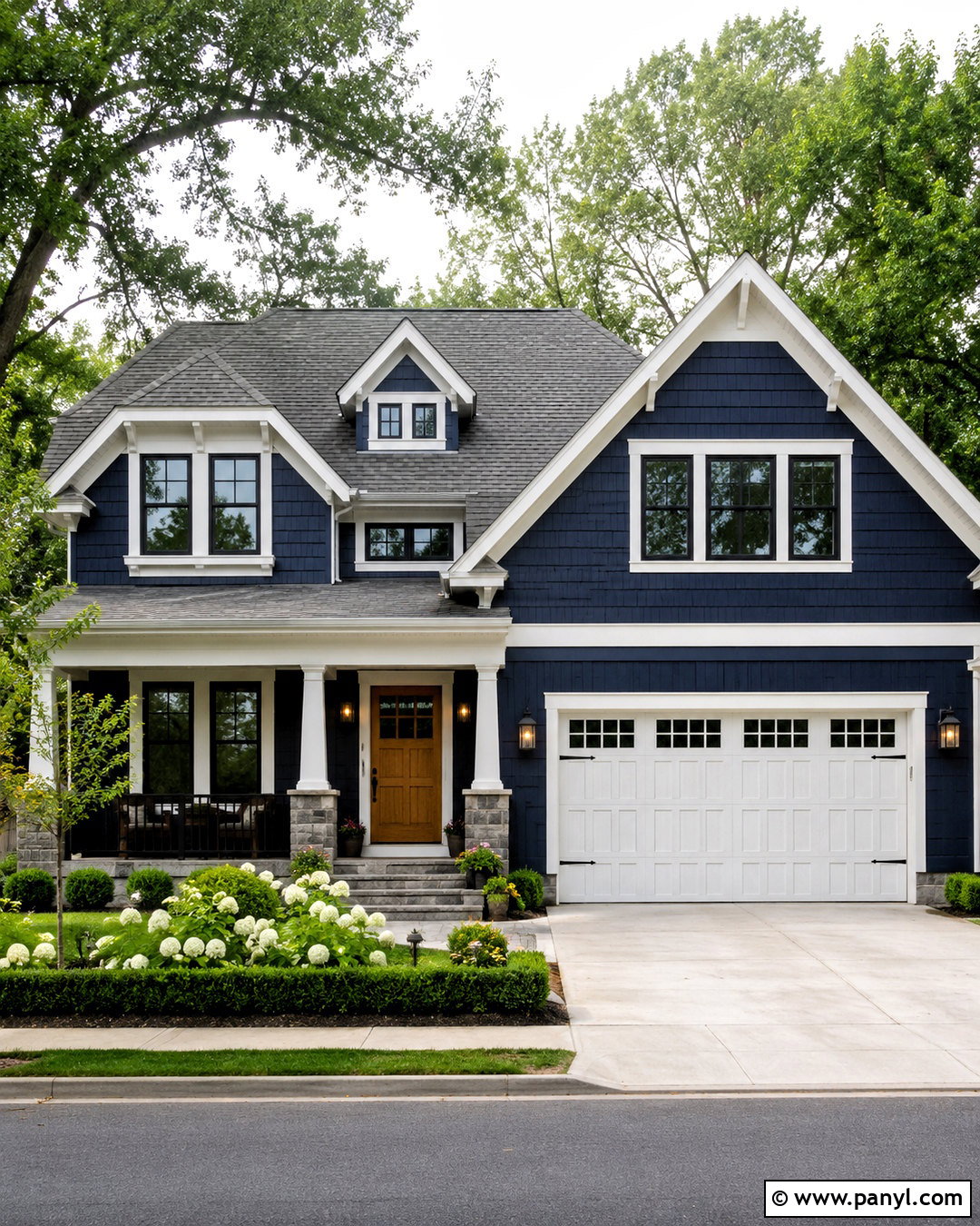 Navy Blue And White Outer Wall - 20 outer wall colour combination ideas