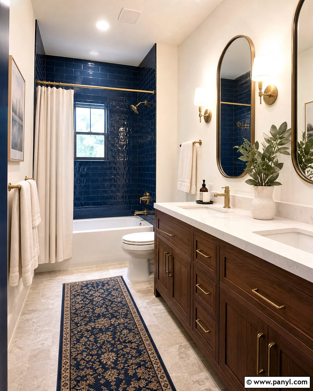 Navy Blue Bathroom - 20 bathroom colour ideas