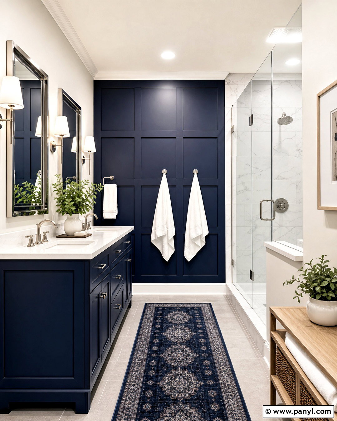 Navy Blue Bathroom - 20 trending bathroom colors