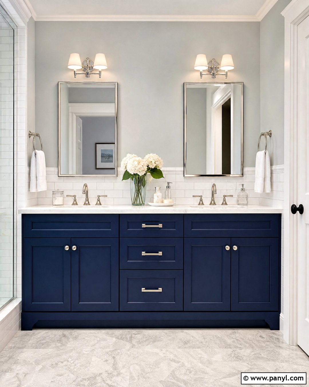 Navy Blue Bathroom Cabinet Makeover - 20 bathroom cabinet makeover ideas