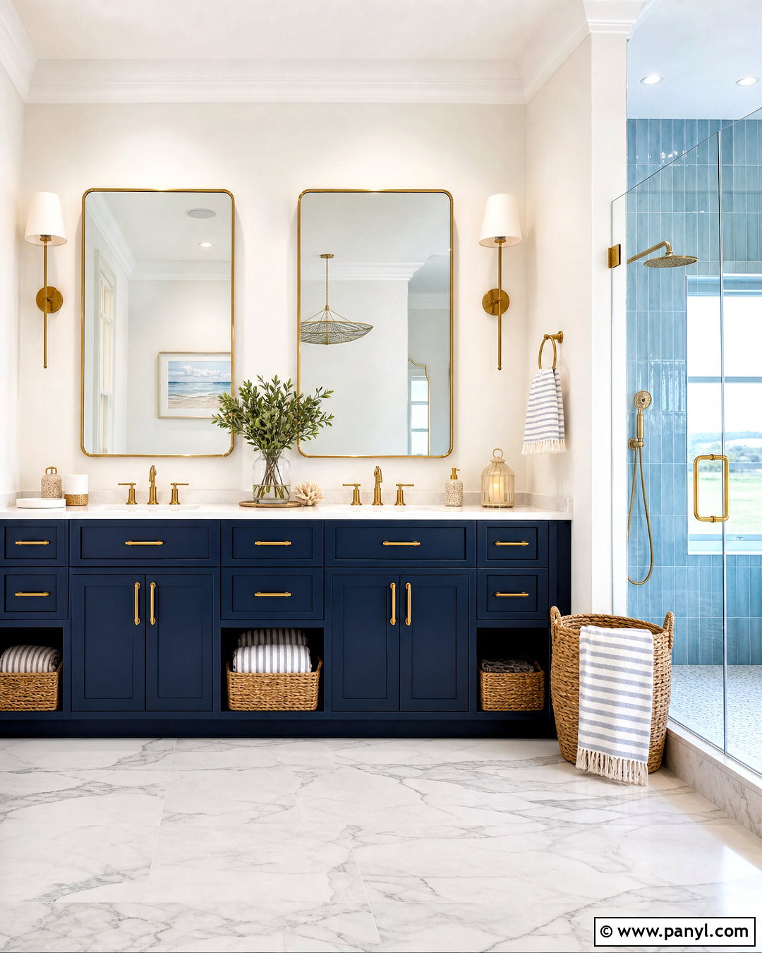 Navy Blue Bathroom Vanity - 20 bathroom vanity color ideas
