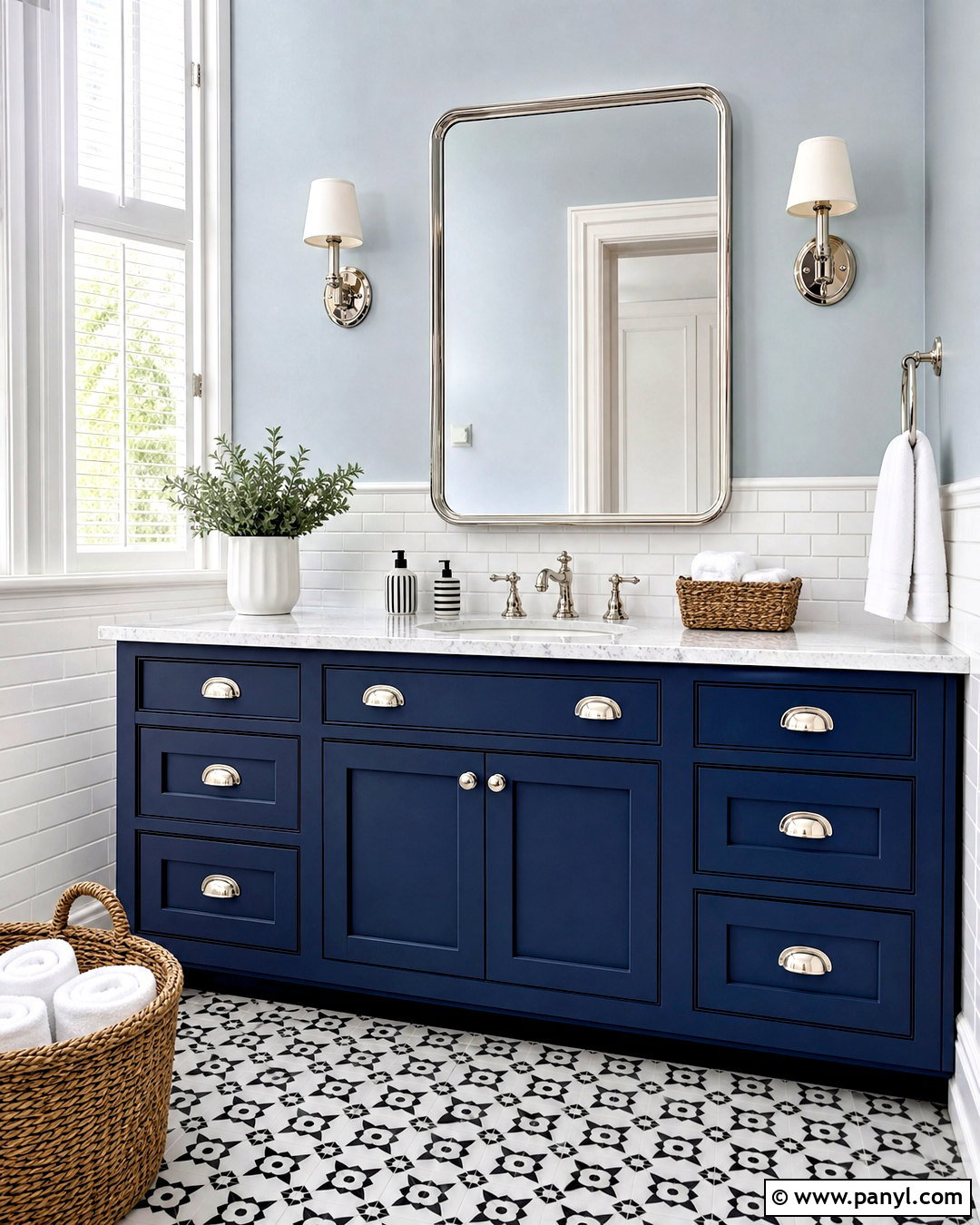 Navy Blue Bathroom Vanity - 20 bathroom vanity paint ideas
