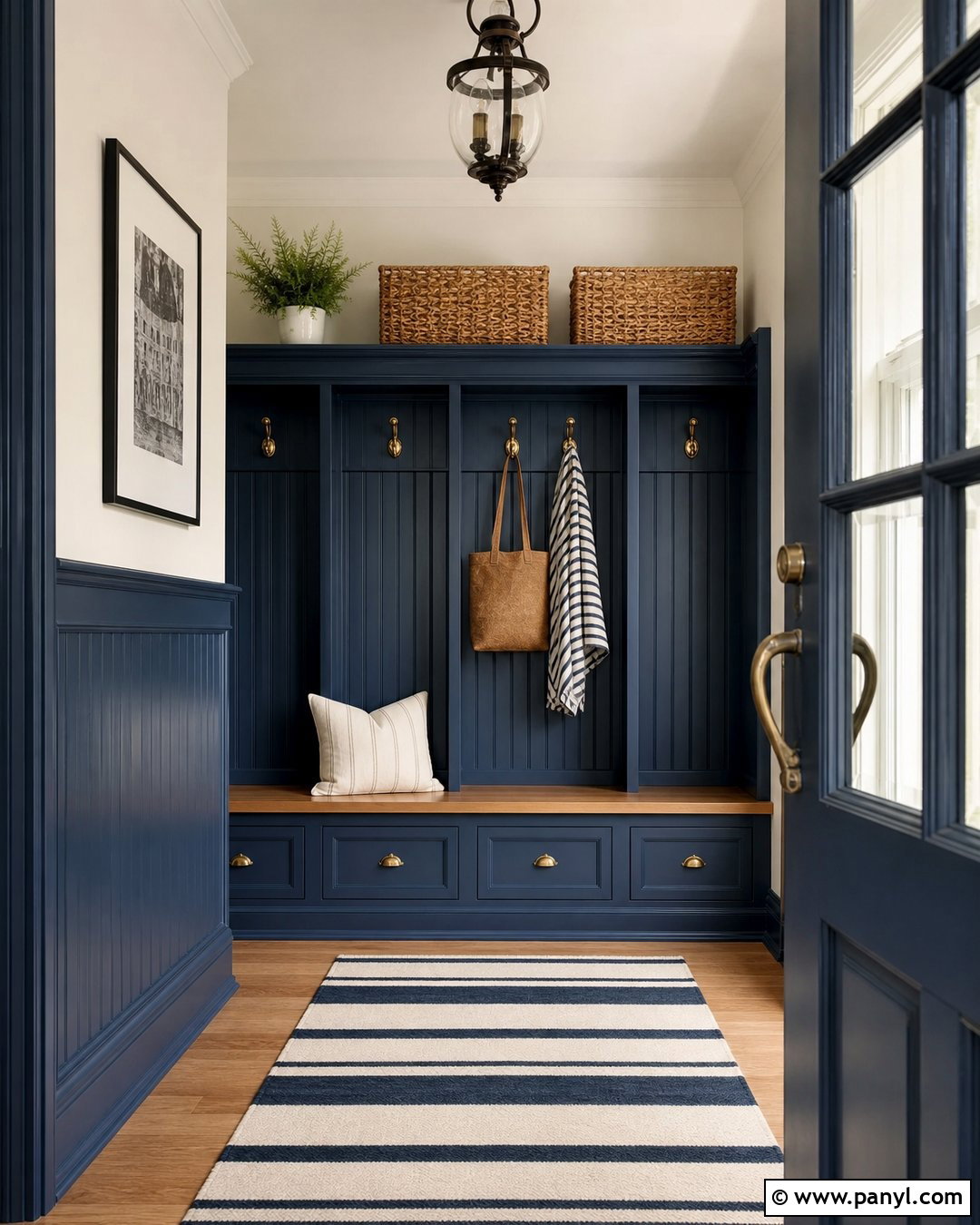 Navy Blue Beadboard - 20 Beadboard Wall Paint Colors