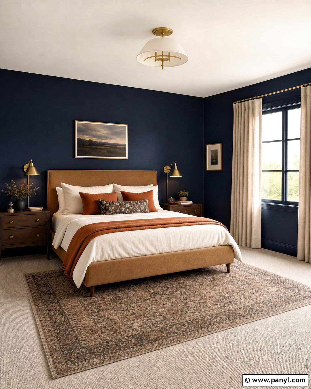 Navy Blue Bedroom - 20 blue room paint ideas