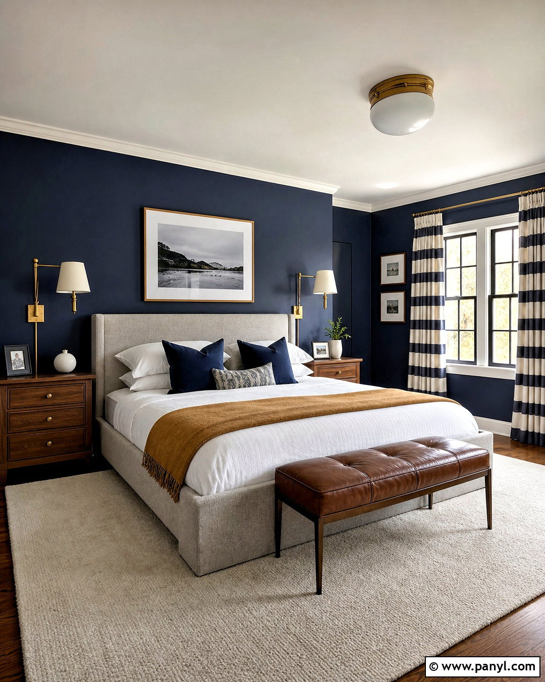 Navy Blue Bedroom - 20 room color ideas bedroom paint design ideas