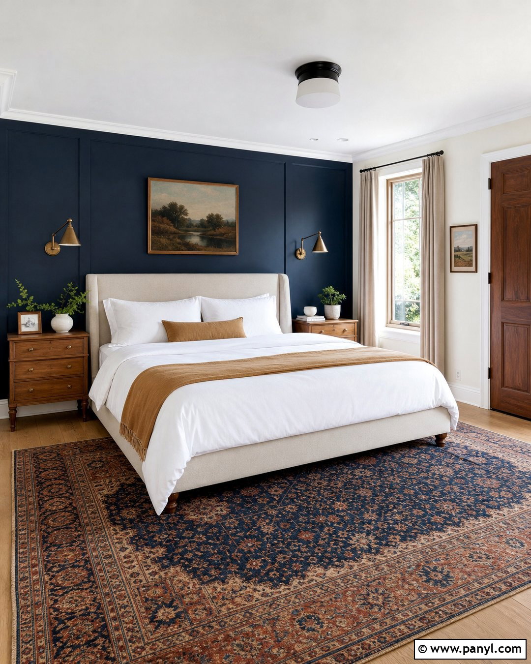Navy Blue Bedroom Accent Wall - 25 Wall Accent Paint Ideas