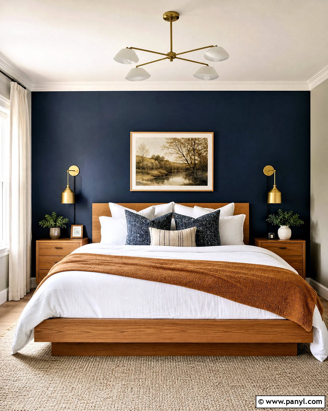 Navy Blue Bedroom Accent Wall - 20 room accent wall ideas