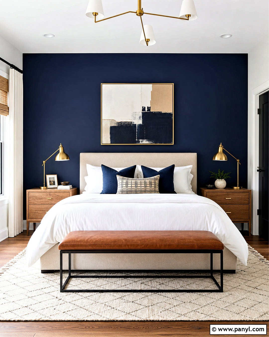 Navy Blue Bedroom Accent Wall - 20 room painting ideas bedroom ideas