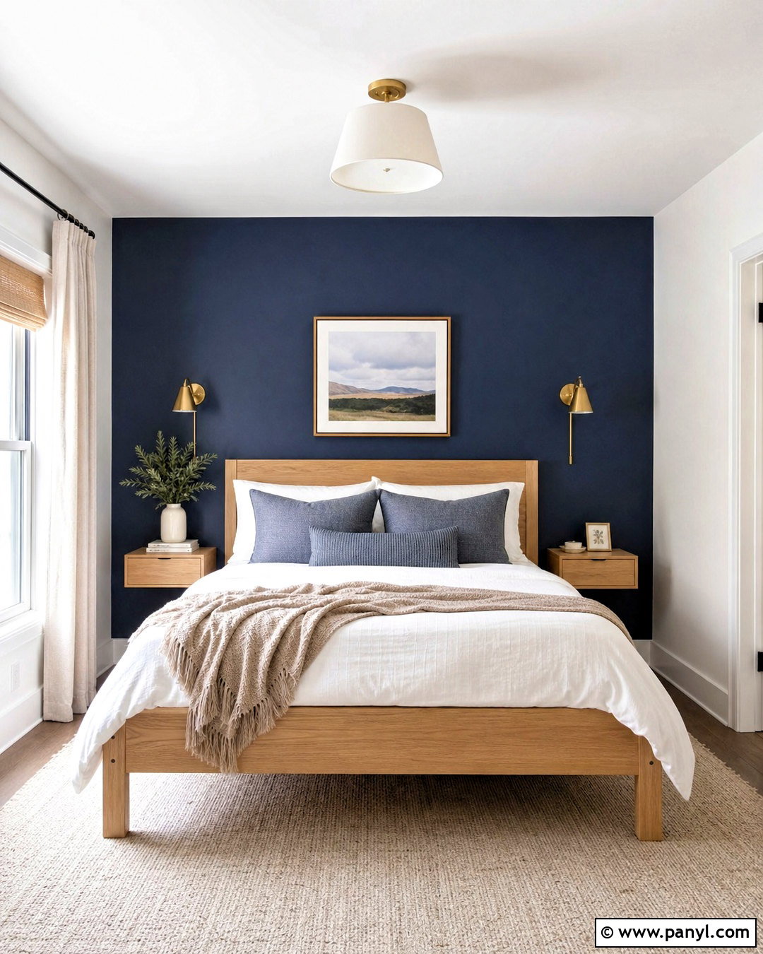 Navy Blue Bedroom Accent Wall - 20 small bedroom accent wall ideas