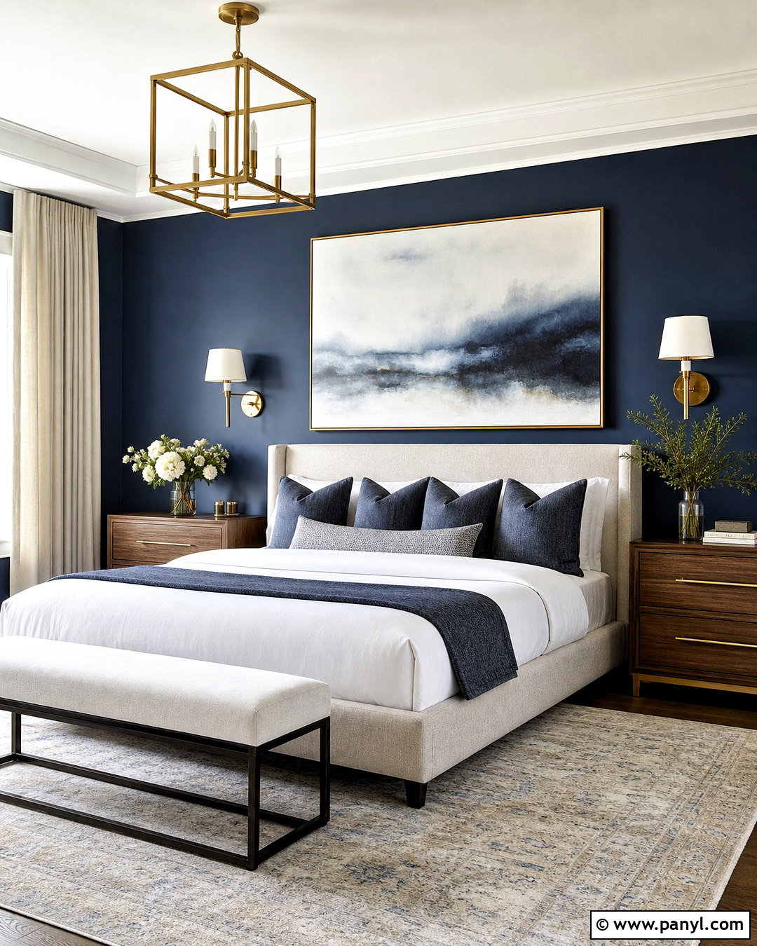 Navy Blue Bedroom Accent Wall - 20 accent color bedroom wall ideas