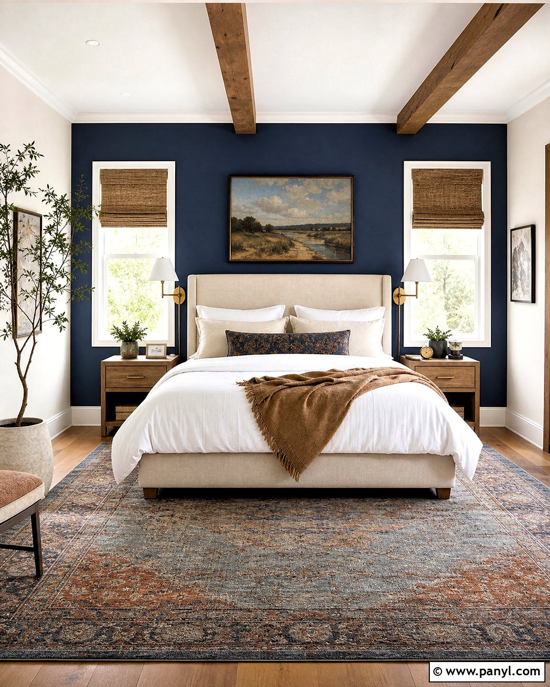 Navy Blue Bedroom Accent Wall - 20 accent wall colors bedroom ideas