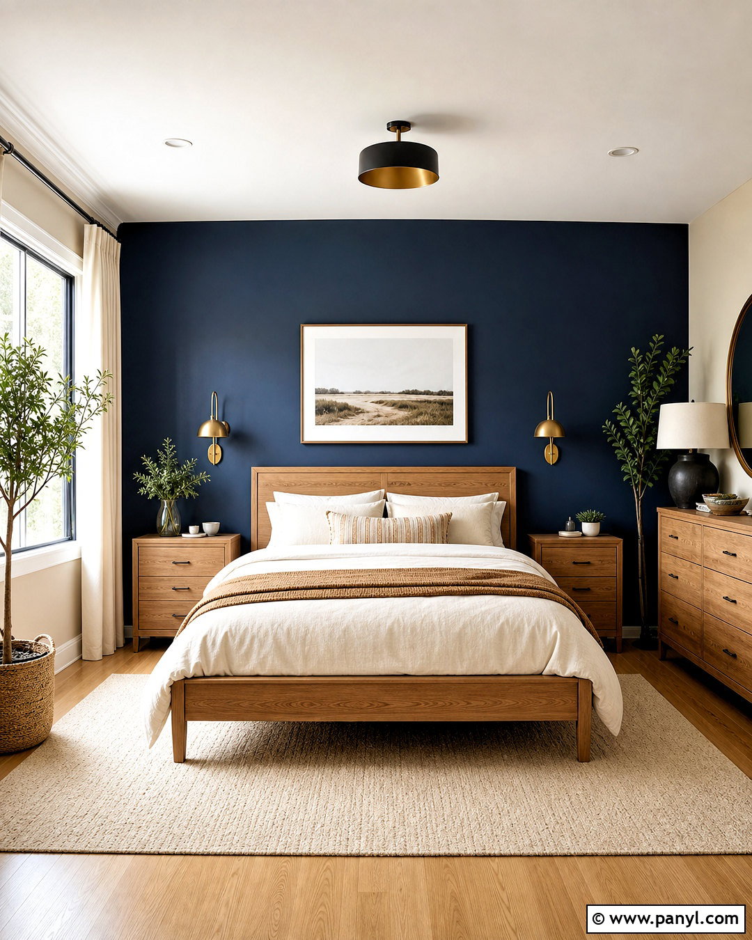 Navy Blue Bedroom Accent Wall - 20 bedroom accent wall ideas paint colors
