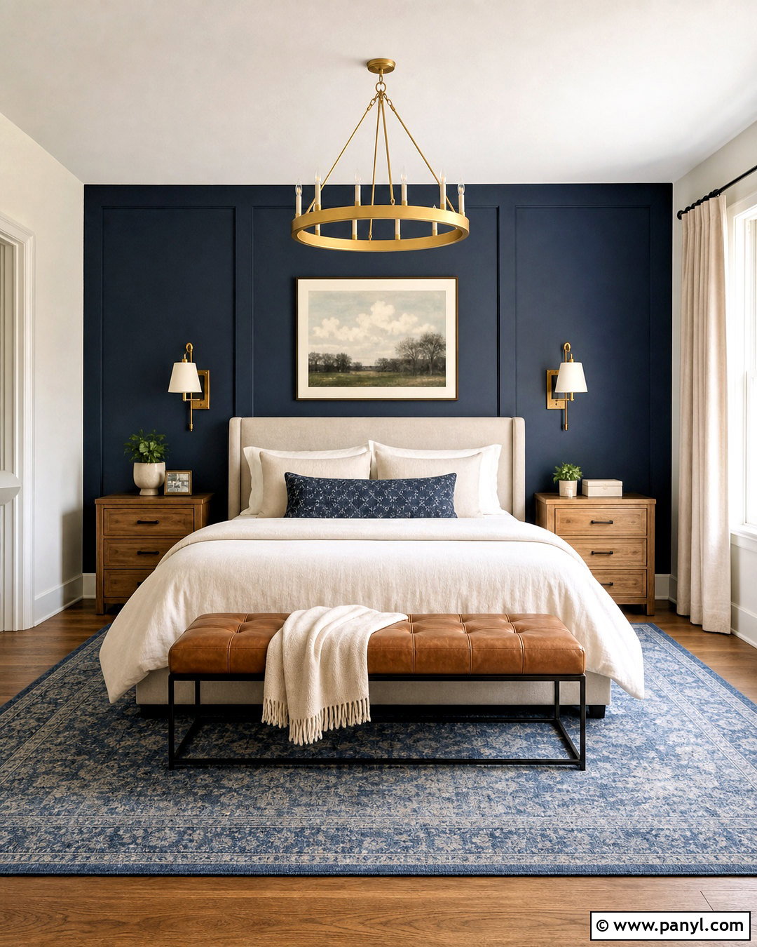 Navy Blue Bedroom Accent Wall - 20 bedroom accent wall paint colors