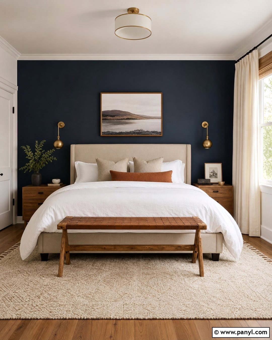 Navy Blue Bedroom Accent Wall - 25 Accent Wall Navy Blue Ideas