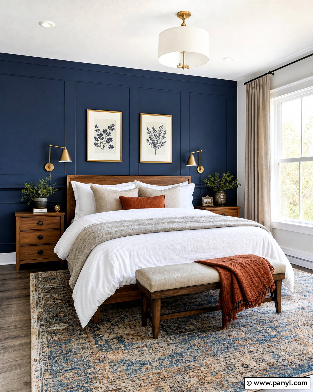 Navy Blue Bedroom Wall - 20 blue wall ideas