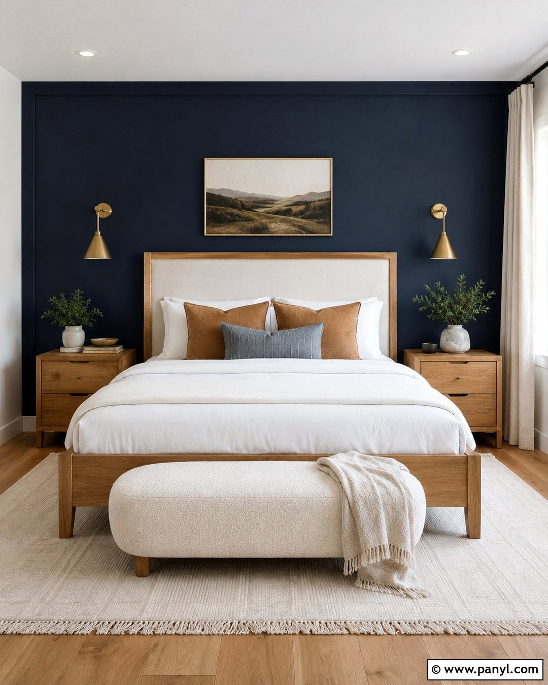 Navy Blue Bedroom Wall - 20 Navy Blue Statement Wall Ideas
