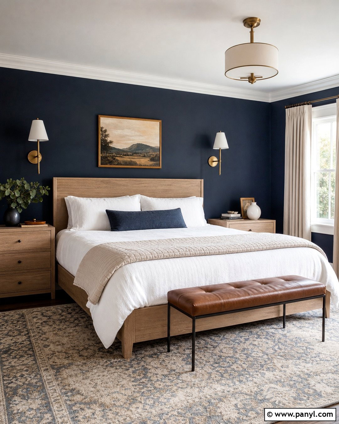 Navy Blue Bedroom - 30 blue wall colors bedroom ideas