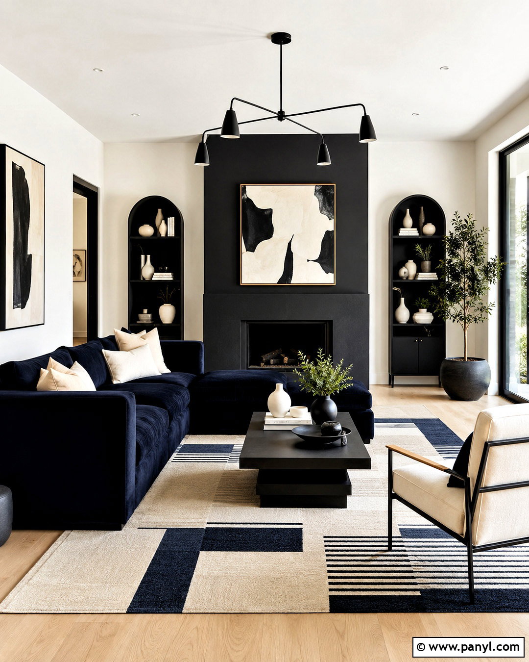Navy Blue Black And White Living Room - 20 navy blue living room color scheme ideas