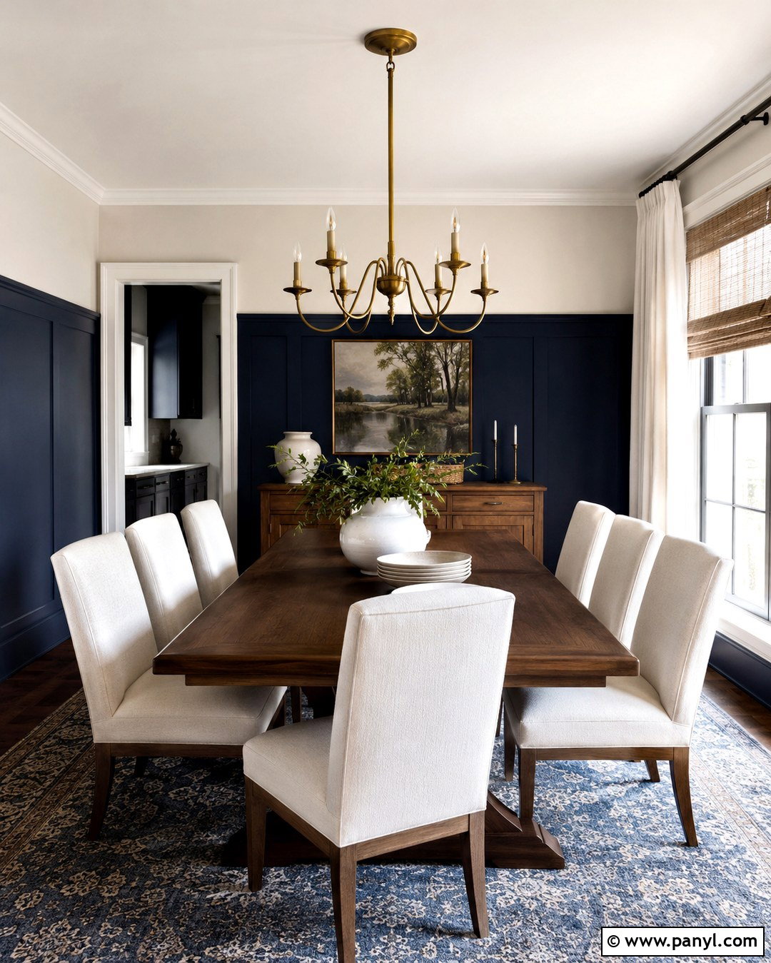 Navy Blue Board And Batten Dining Room - 20 Board And Batten Color Ideas Accent Wall Ideas