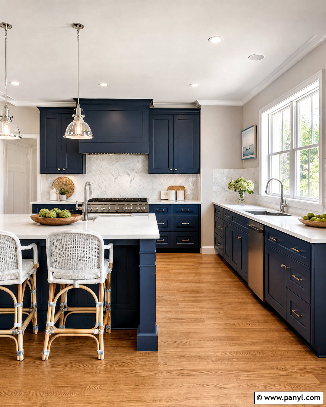 Navy Blue Cabinets With Agreeable Gray Walls - 20 cabinet color with agreeable gray walls