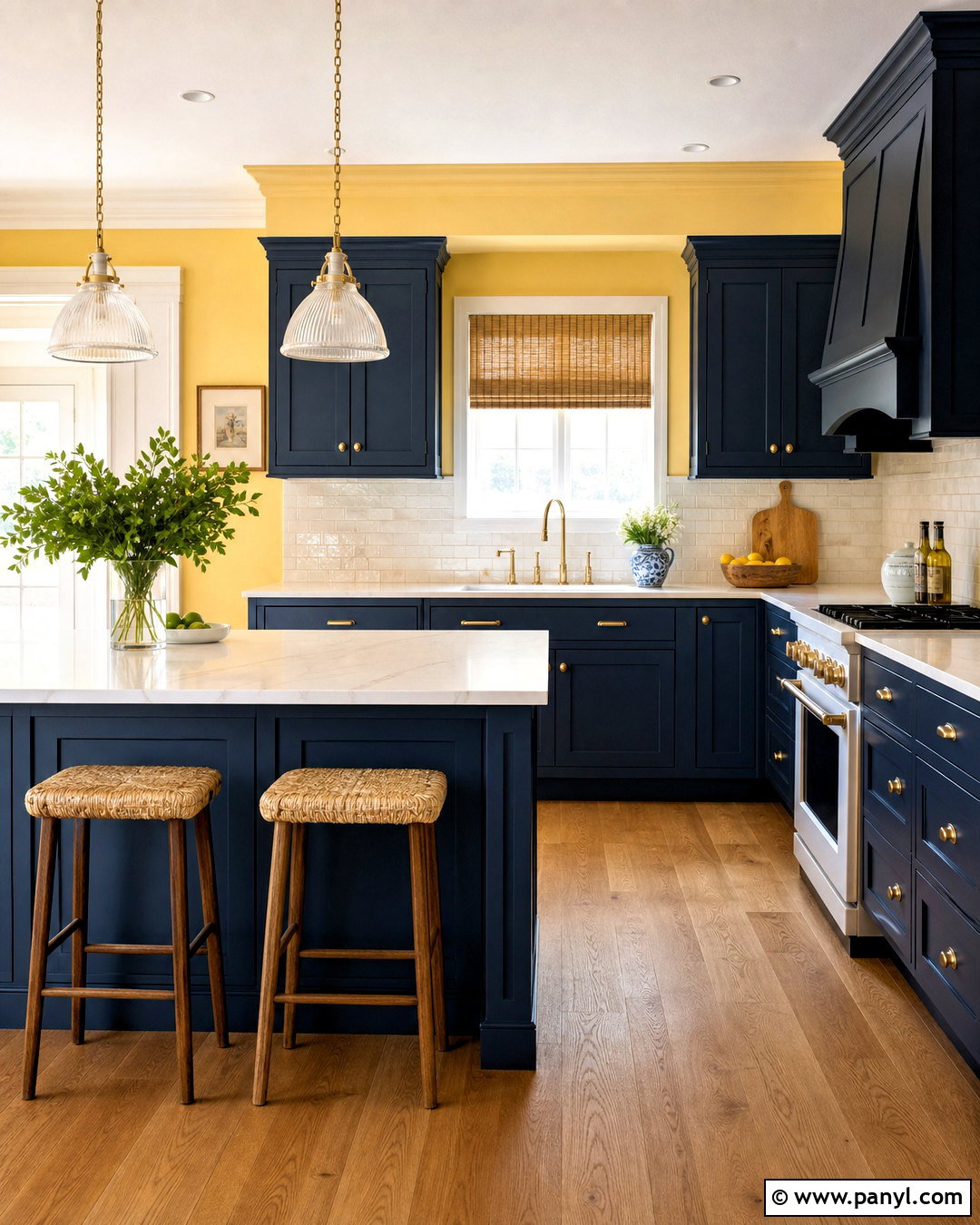 Navy Blue Cabinets With Yellow Walls - 20 what color cabinets go with yellow walls