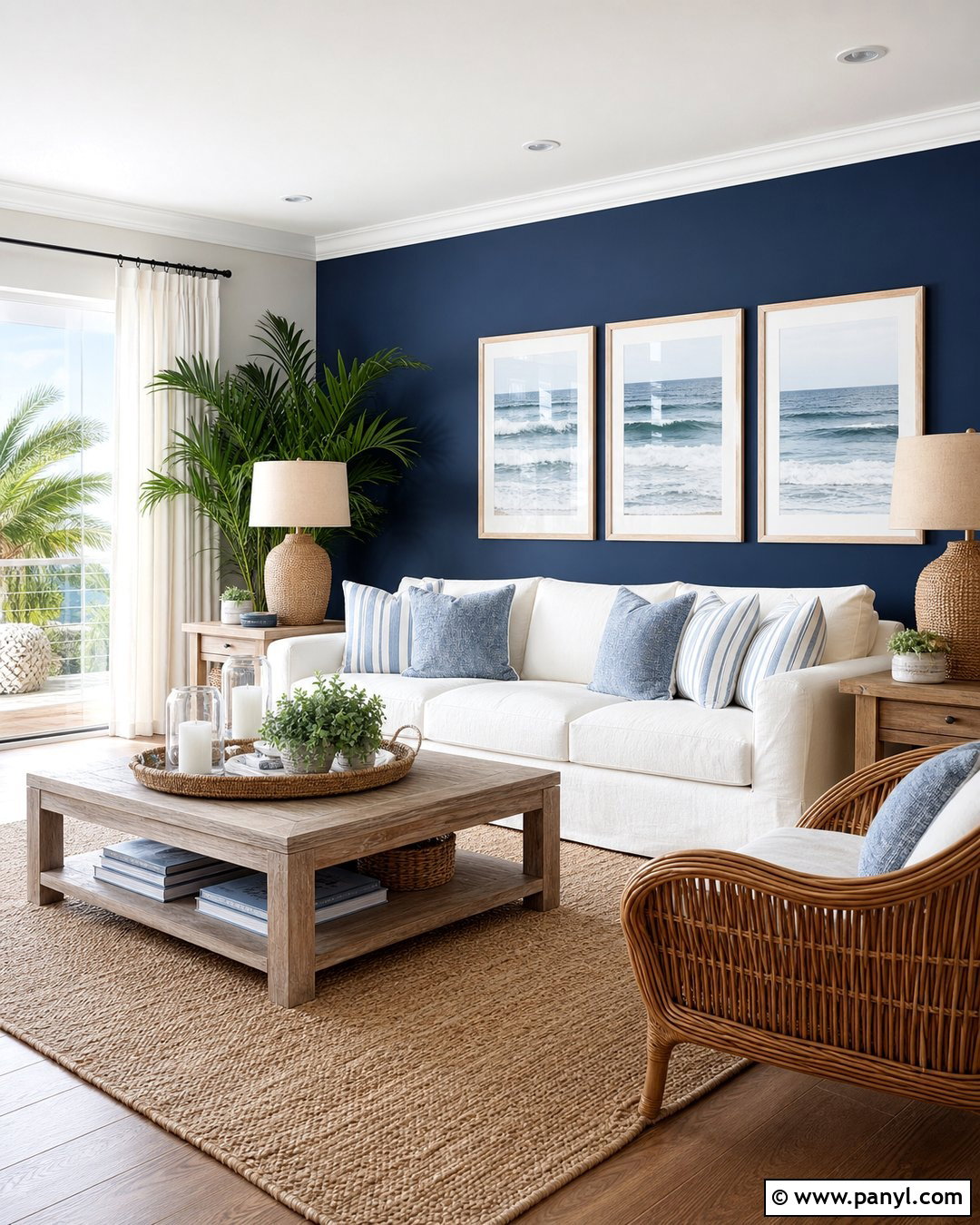 Navy Blue Coastal Accent Wall - 25 Accent Wall Navy Blue Ideas