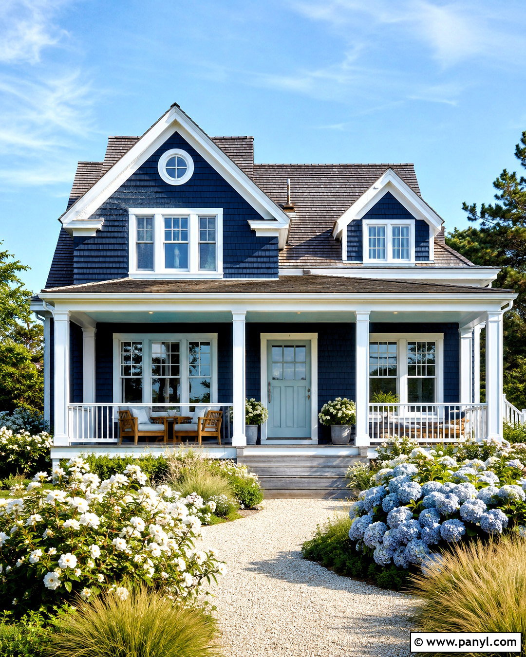 Navy Blue Coastal Exterior - 20 navy blue exterior house colors