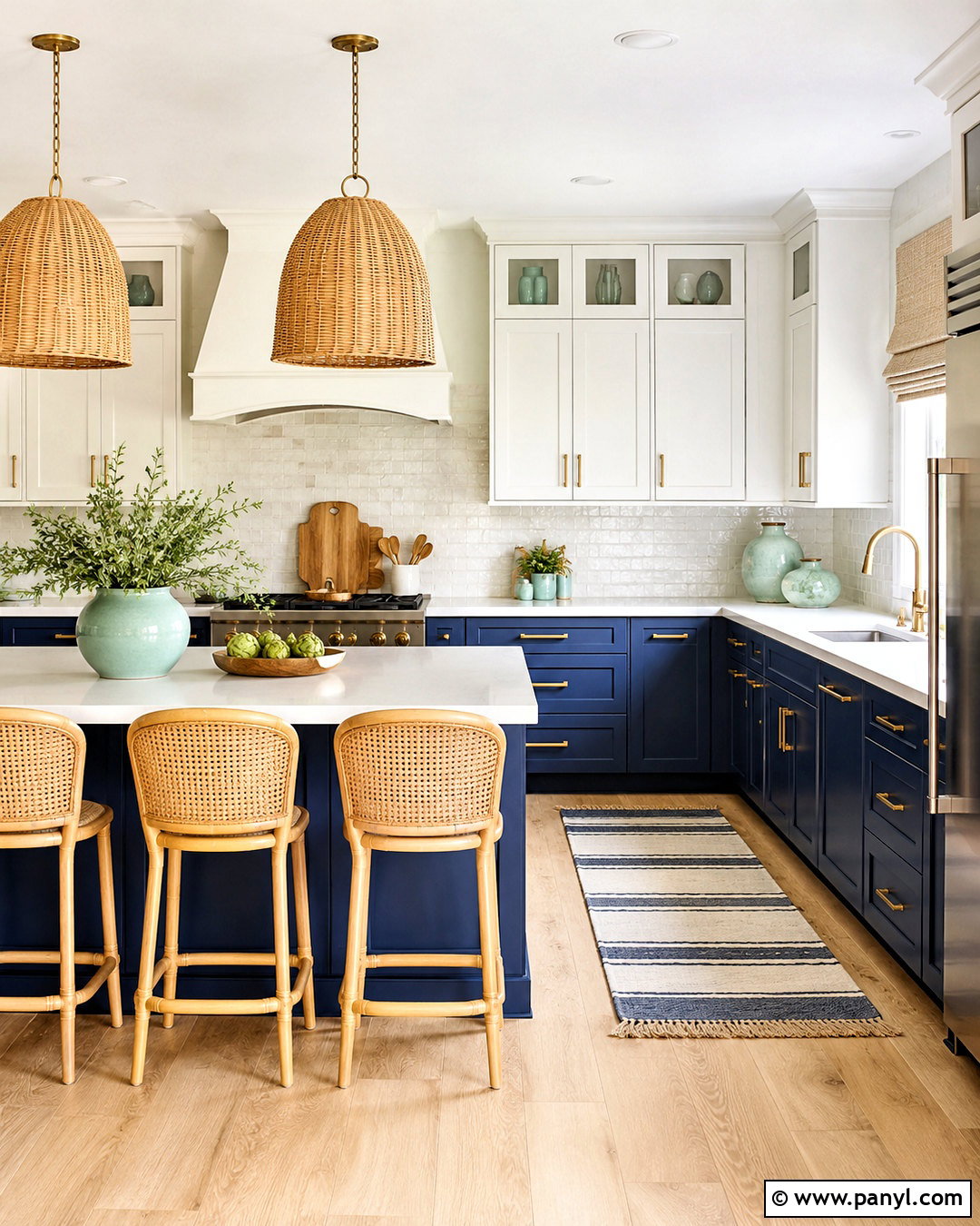 Navy Blue Coastal Kitchen - 20 navy blue kitchen decor ideas