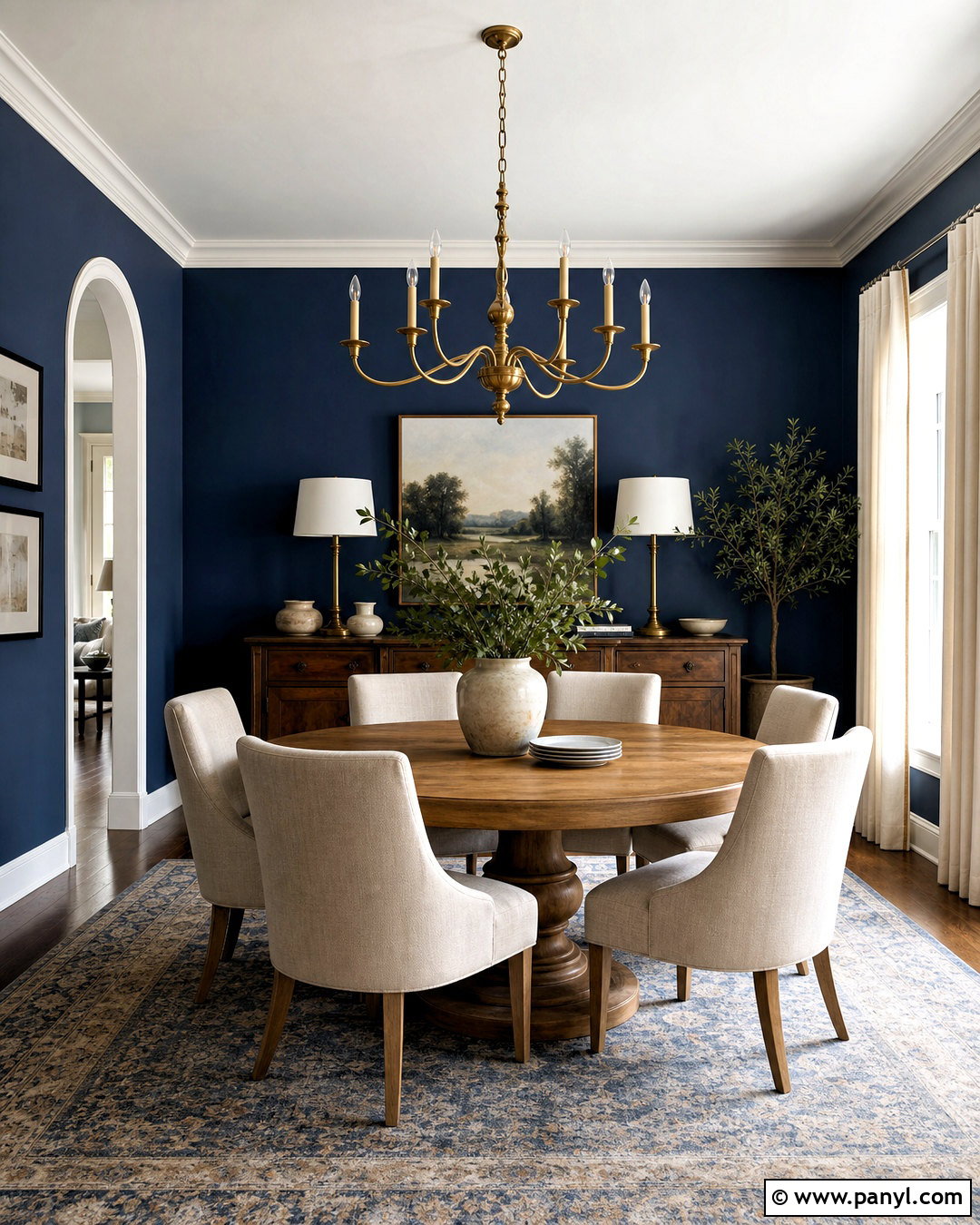 Navy Blue Dining Room - 20 blue room design ideas