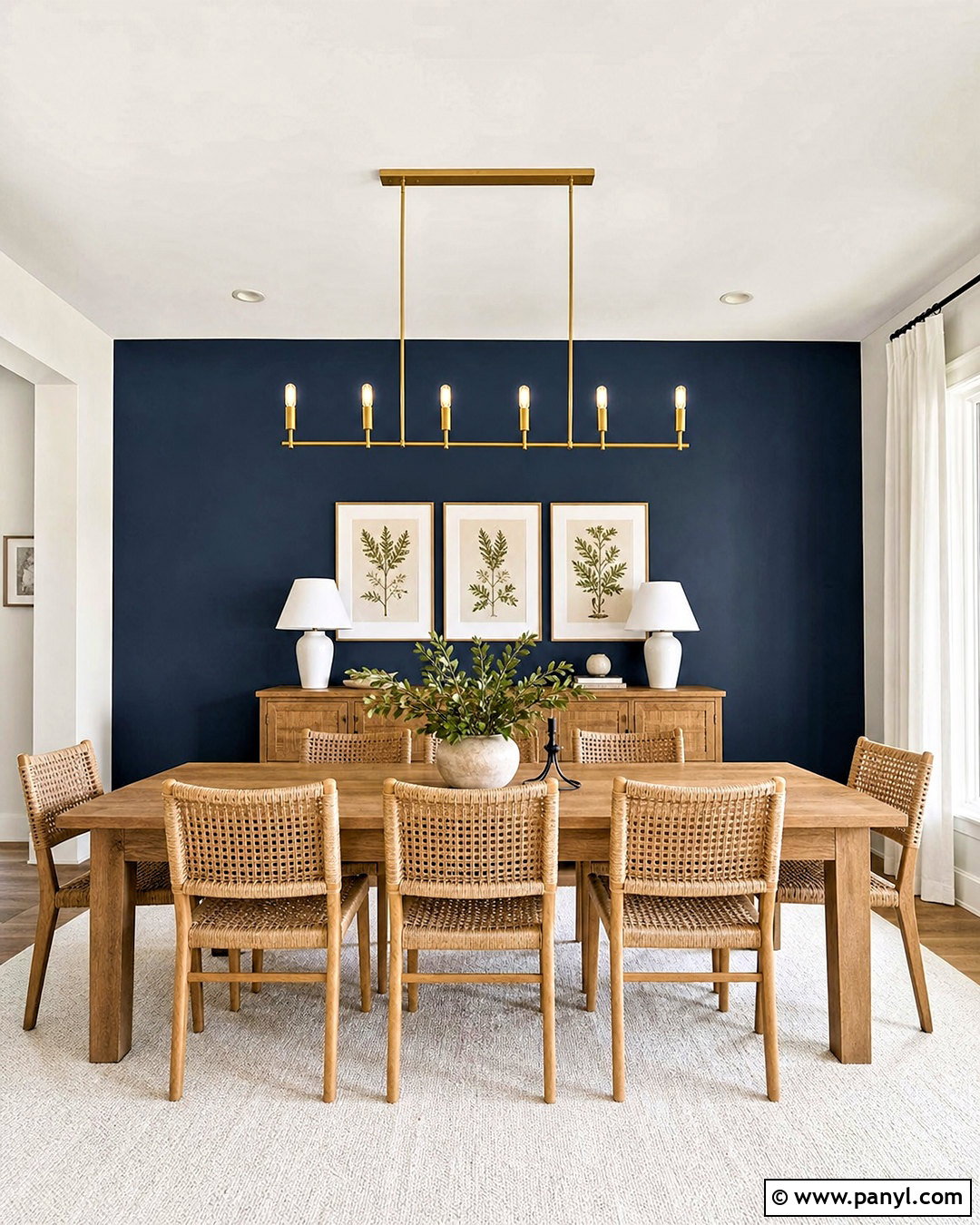 Navy Blue Dining Room Accent Wall - 20 accent wall ideas