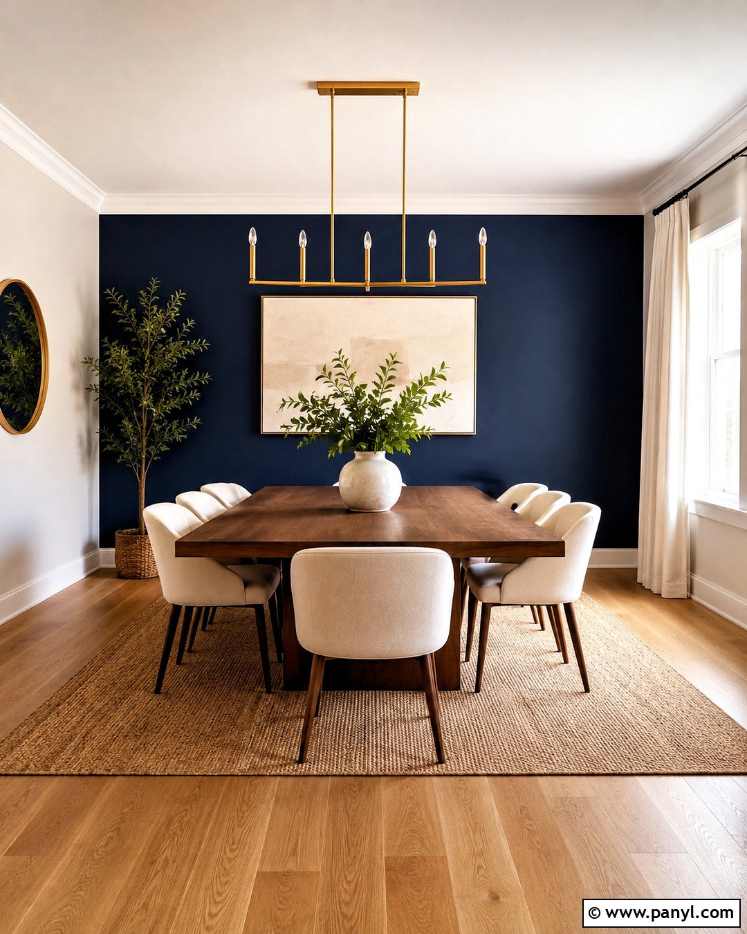 Navy Blue Dining Room Accent Wall - 20 dining room accent wall colors